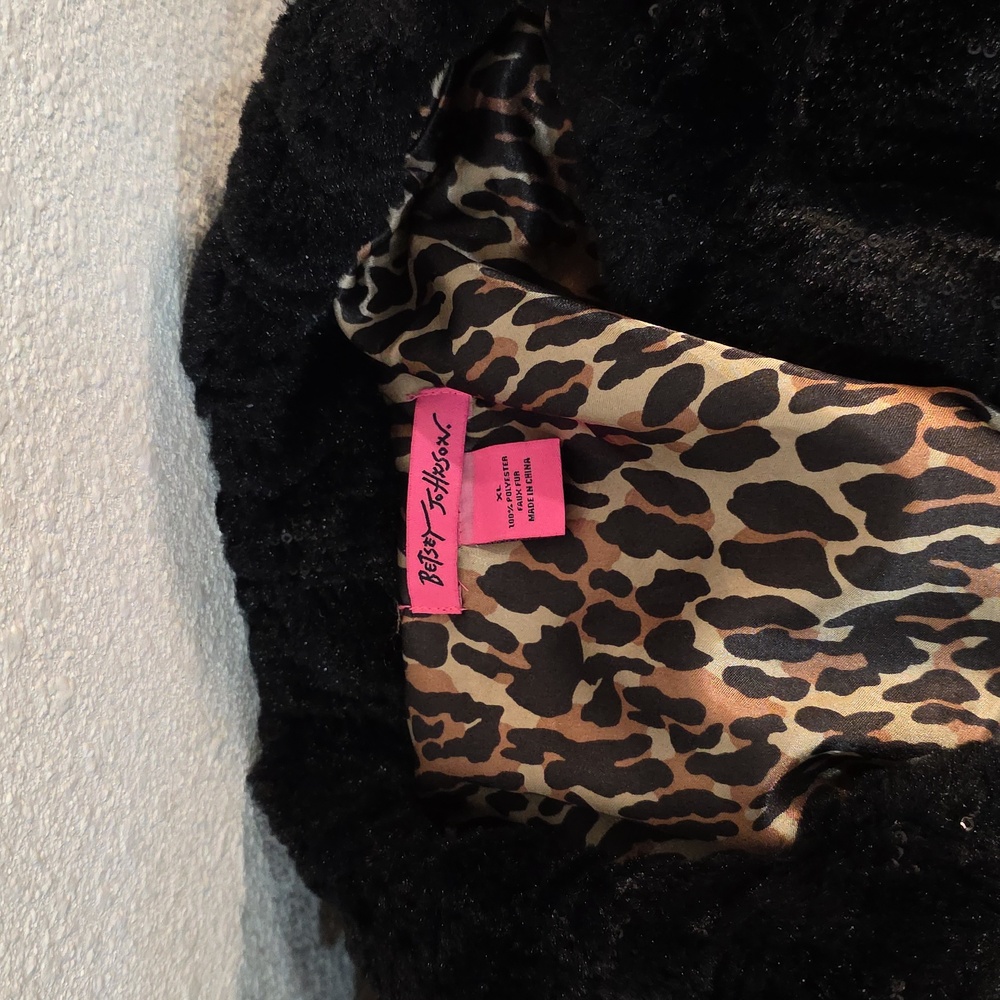Betsey Johnson Black Teddy Jacket - Picture 7 of 10